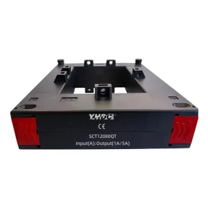 SCT12080QT Single Phase Split Core Current Transformer High Frequency Copper Winding 1A/5A Output 120x80mm Rectangular Hole