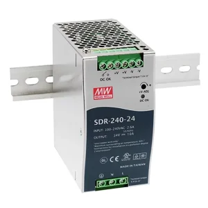 SDR-240-24 240W 24V 10A Single-Output DC PFC DIN-Rail High-Efficiency Industrial Switching Power Supply