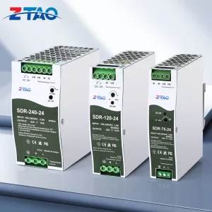 SDR Series Industrial DIN Rail Switching Power Supply AC-DC Single Output SDR-75W SDR-120W SDR-240W 5A/10A/20A