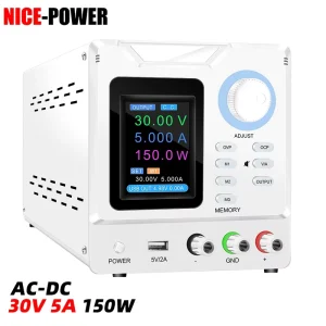 SPPS-D305S Laboratory DC Power Supply 30V 5A Memory Function OCP OVP Output ON OFF for Electronic Testing
