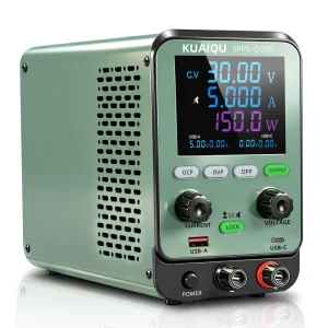 SPPS Q305 30V 5A Single Bench DC Power Supply Color Screen Dual USB A C Fast Charging Triple Protection for Lab R&D Phone