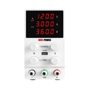SPS1203 High Voltage DC Power Supply Adjustable Current and Voltage Laboratory Bench Regulated 120V 3A Power Supply