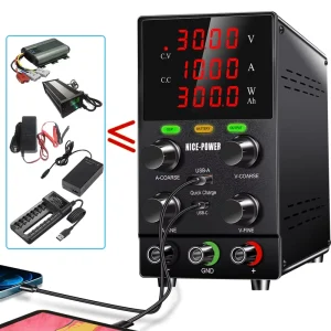 SPS3010C 12V Battery Charger Adapter Regulator Switching Adjustable Bench DC Power Supply 30V 10A OCP Killer Short