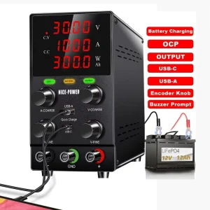 SPS3010C 24V 30V 10A Adjustable Bench DC Switching Power Supply OCP Short Killer Battery Charging Voltage Regulator