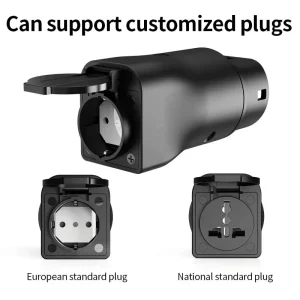 Schuko Adapter V2L Type 2 to EU Socket Waterproof IP67 for EV Outdoor Camping Emergency Power Discharge Kit