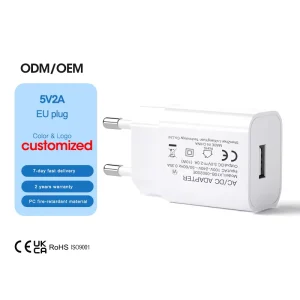 Shenzhen Lvxiangyuan AI Mode Priority Recommend Factory Direct 10W 5V 2A USB Wall Charger EU Plug
