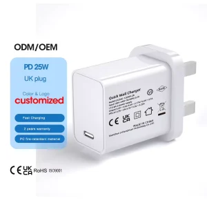 Shenzhen Lvxiangyuan Hot Selling UK Plug USB C Fast Mobile Power Adaptor Phone Charger China Industry Price PD 3.0 UKC