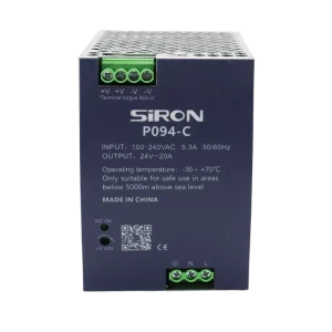 SiRON P094 C Series 480W Rail Type Switching Power Supply 24V 48V AC DC Switching Power Industrial Power Supply