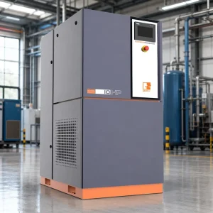 Silent Stationary Micro Screw Air Compressor 5.5kW 10bar Low Noise Operation Air Cooled PLC Core Components for Workshop Use
