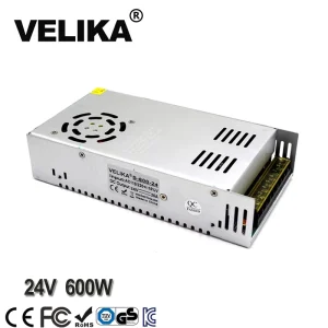 Single Output 600W 24V 25A Switching Power Supply AC 220V 110V Input to DC24V SMPS for CNC CCTV Motor 3D Printer Led Light Lamp