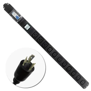 Single Phase 11 Way IEC C13 C19 32A Circuit Breaker PDU Socket Rack Mount Vertical