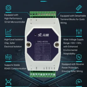 Single Phase AC Power Transmitter 450V 20A Current Sensor External Transformer 16bit High Accuracy 2sps Industrial RS485