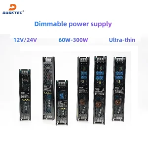 Slim Dimmable Power Supply 100W 200W 300W DC12V 24V Constant Voltage DALI DT6 Dimmable LED Driver for Led Strip