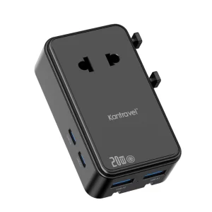 Slim Multifunctional Global Universal Travel Adapter 20W PD QC USB Type C 3 in 1 with Fast Charge for US UK EU
