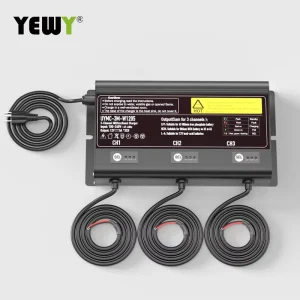 Smart 12V 5A AGM Lithium Lifepo4 Onboard Boat Charger Waterproof Marine 3 Bank Trickle Charger for Scooter AU Socket Standard