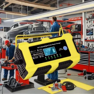 Smart 12V 6A Automatic Pulse Multi-Functional Battery Charger EU Socket Standard for Lead-Acid Car Batteries