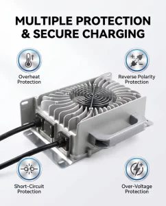 Smart 24V 40A for 25.6V 250Ah Marine Battery Charger IP67 Waterproof Fast Charging Professional Power Hub
