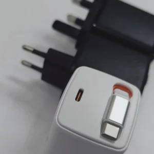 Smart 30W AC CC PD Fast Double Port Desktop Power Supply Adapter EU UK US Plug White Fireproof Fast Charge Cable Charger for