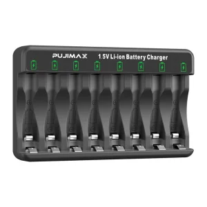 Smart Battery Charger 8 Slots LED 1.5V AA AAA Rechargeable Lithium Battery Charger