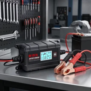Smart Car Battery Charger Maintainer Desulfator LCD Display 6V 12V 2A for AGM Lithium Ion Lead Acid Batteries