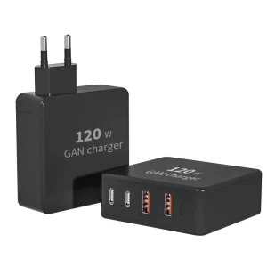 Smart Fast Charging USB C GaN Charger Adapter 3.3V-21V 5A 120W High Power Quick Charge Type C Cell Phone Charger