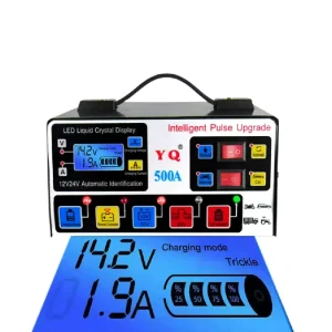 Smart Pulse Digital Display Plug In Battery Charger for 12V 24V Cars Motorcycles Agricultural Vehicles Repair Tool
