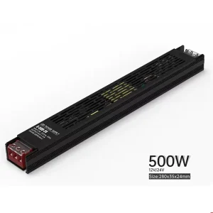 Smart Ultra Slim LED Power Supply 12V 24V LED Lights Power Supply 12V 24V 60W 500W Slim LED Power Supply for 35mm Wide Lamp Slot