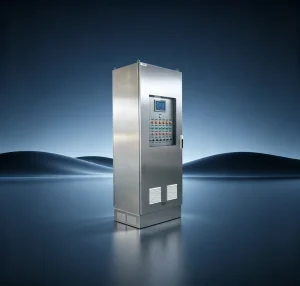 Stainless Steel SS304 SS316 Double Door Waterproof PLC Automation Control Cabinet With HMI Touch Screen for Pump Station