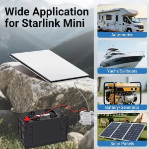 Starlink Mini 12V Converter with Power Cord 12V/24V to 30V 3.5A Converter Kit Male Plug for Starlink Mini Truck RV