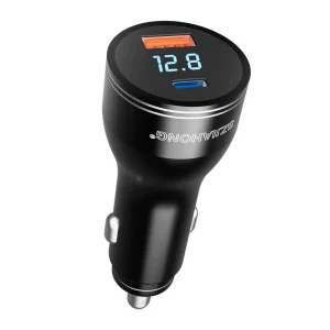 Starlink Mini 2-Port USB Fast Charger with LED Voltage Display 12V/24V Cigarette Lighter Adapter for Smartphones Tablets