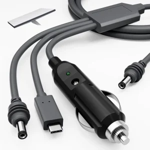 Starlink Mini Power Cable 10FT 3 in 1 USB C Car Cord Cigarette Lighter Adapter 100W 12-24V Waterproof ABS Earphone