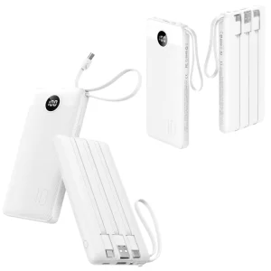 Super Fast Type-C USB Out Mobile Charger 10000mAh 20000mAh 4 in 1 Multi-wire High Capacity Powerbank