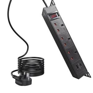 Surge Protected Rack Mount Power Distribution Unit Cabinet UK 3 Ways 13A AC Outlets British Power Strip PDU With PD 20W USB
