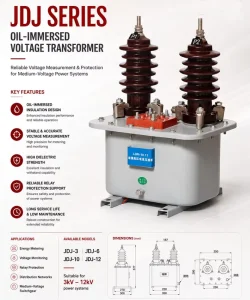 Switchgear Integration 10kV JDJ-10 Oil-Immersed Voltage Transformer for Project Selection