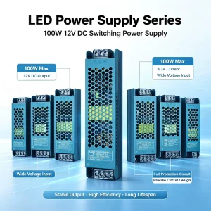 Switching Power Supply 100W 12V 8.3A DC 12V 24V 60W 150W 200W 300W 400W Constant Current Constant Voltage Sufficient Power
