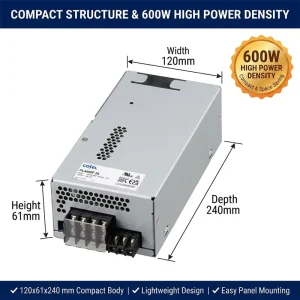 Switching Power Supply PLA600F-24 25A Output 88% Efficiency Overload Overvoltage Short Circuit Protection Global Voltage