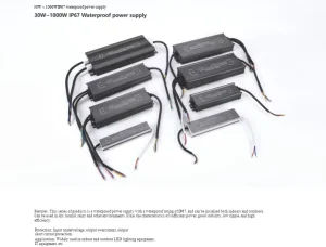 Switching Power Supply for Lighting Devices 24V Single Output Waterproof 100 250VAC Input CE for