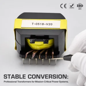 T-0518-V20 SMPS Transformer Replacement High Frequency Vertical Mount for Power Supply Repair