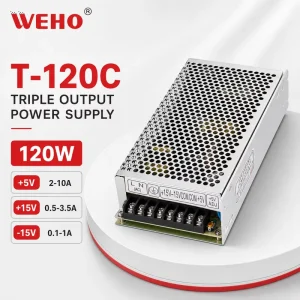 T Series 30W 120W Triple Output Switching Power Supply AC DC 5V 12V 15V 24V SMPS for Industrial Automation 3 Years Warranty