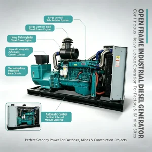 Three Phase 380v Soundproof Canopy Industrial Portable Standby Power Set 50kw Diesel Generator Local