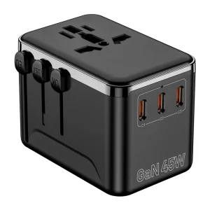 Travel Charger Adapter With Type C Power Travel Adaptor Multi Plug Universal Travel Adapter International Worldwide Universal