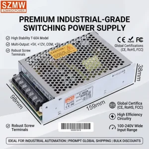 Triple Out SZMW T 50A 50W PSU 85 264V Wide Input for Precision Instrument op amp Module sensor & Industrial Control Board