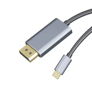 Type C DP Adapter Cable 8K 240Hz High Refresh Rate Aluminum Alloy Braided Jacket Screen Mirroring Device for Smartphone Tablet