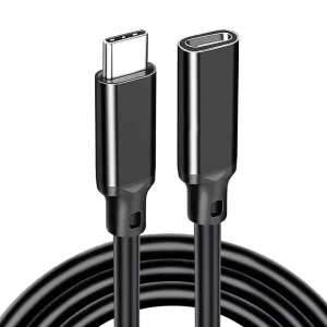 Type C Male Female Extension Adapter Cable 20Gbps USB 3.2 Nylon Jacket 8K Video Display External Hard Drive Extension
