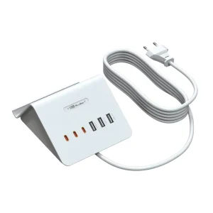 Type-C PD 25W Fast Charging USB Adapter with Retractable Cable for Laptop and Mobile Phone EU Plug