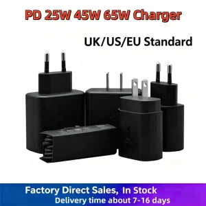 Type-C PD Super Fast Charging 25W/45W/65W Universal Adapter for Mobile Phone Charger Made in China