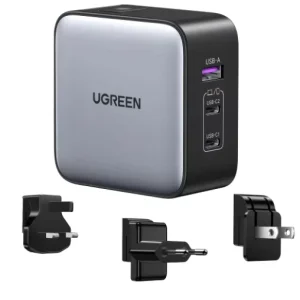 UGREEN Nexode 65W GaN Charger 3 Port USB C PD3.0 QC4.0 PPS SCP Foldable Plug Fast Charging Adapter for MacBook iPhone Samsung