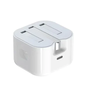 UK 20W PD Fast Charging Type-C Port Adapter ABS Material Household Standard Charger for Laptop & Mobile Phone Foldable Plug