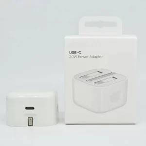 UK Plug Collapsible Type-C PD 20W Travel Adapter Fireproof PC ABS Material Laptop Mobile Phone Earphone 9V/2A Fast Charging