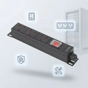 UK Series 1U PDU 2-Pole Switch Rack Mount Power Distribution Unit